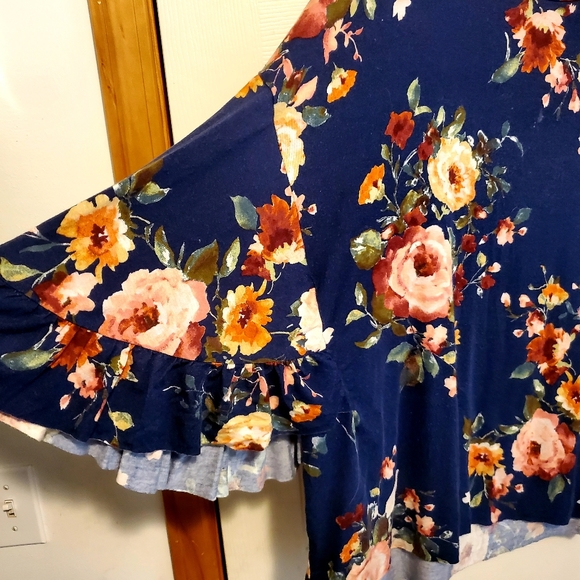 Le Lis floral tunic size XL - Picture 3 of 5